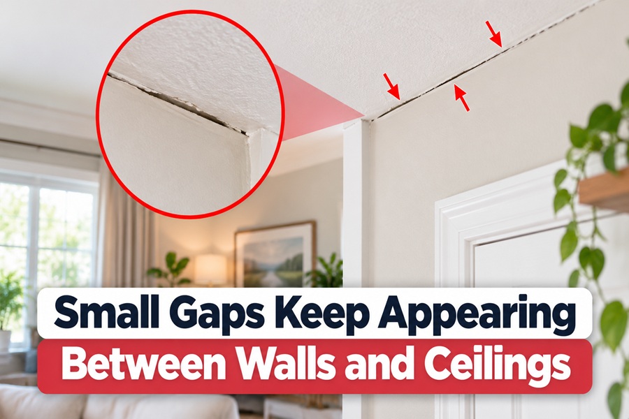 Small Gaps Keep Appearing Between Walls and Ceilings