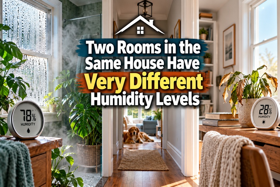 Two Rooms in the Same House Have Very Different Humidity Levels
